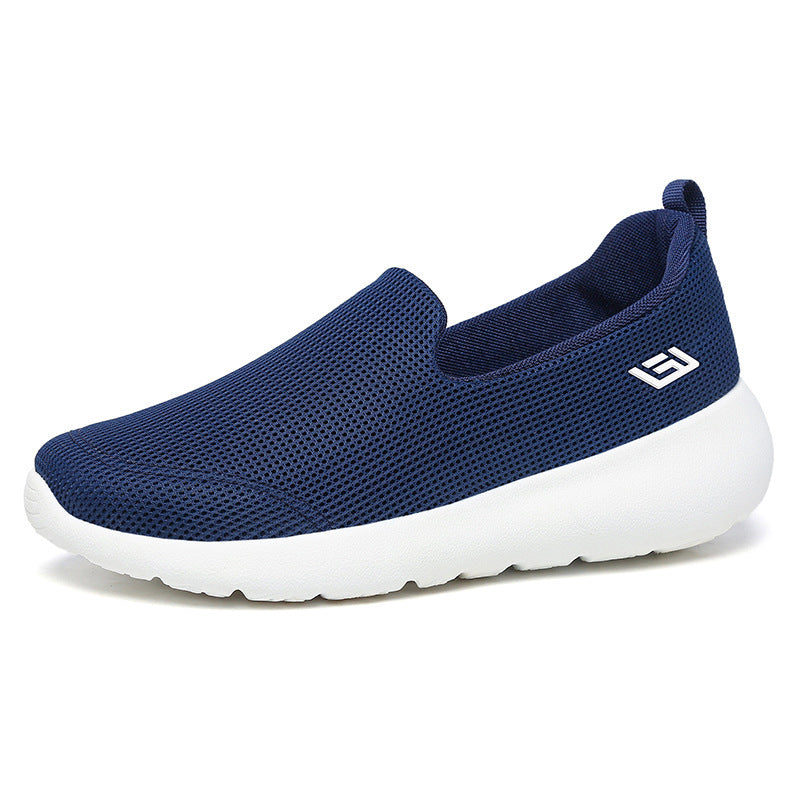 Zapatos bajos para caminar para personas de mediana edad y ancianos con fondo suave