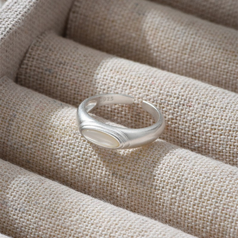 Anillo de piedra Natural ámbar estilo Vintage Maillard para mujer temperamento salvaje