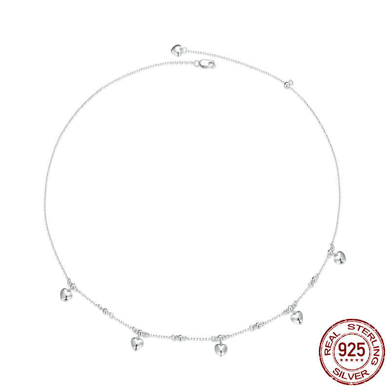 Collier à pampilles en forme de cœur, de luxe et à la mode, à prix abordable, pour femmes