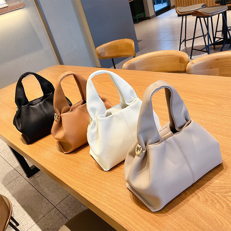 Solid Color Lunch Box European And American Fashion Portable Shoulder Messenger Bag