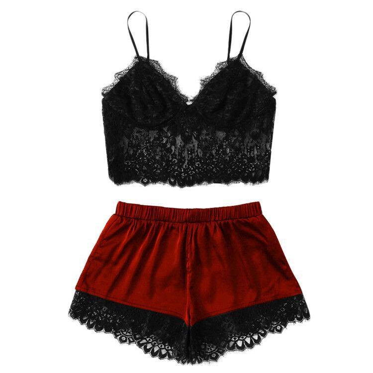 Lencería sexy traje sexy de lencería de encaje dividido para mujer sexy
