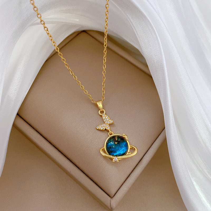 Women's Fashion Blue Starry Sky Necklace