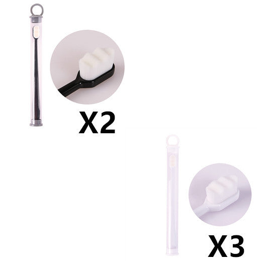 Brosse à dents Ultra-fine, poils Super doux, nettoyage en profondeur, Portable, outils de soins bucco-dentaires, nettoyage buccal, voyage