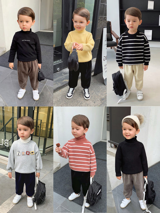 Pantalon garçon plus velours