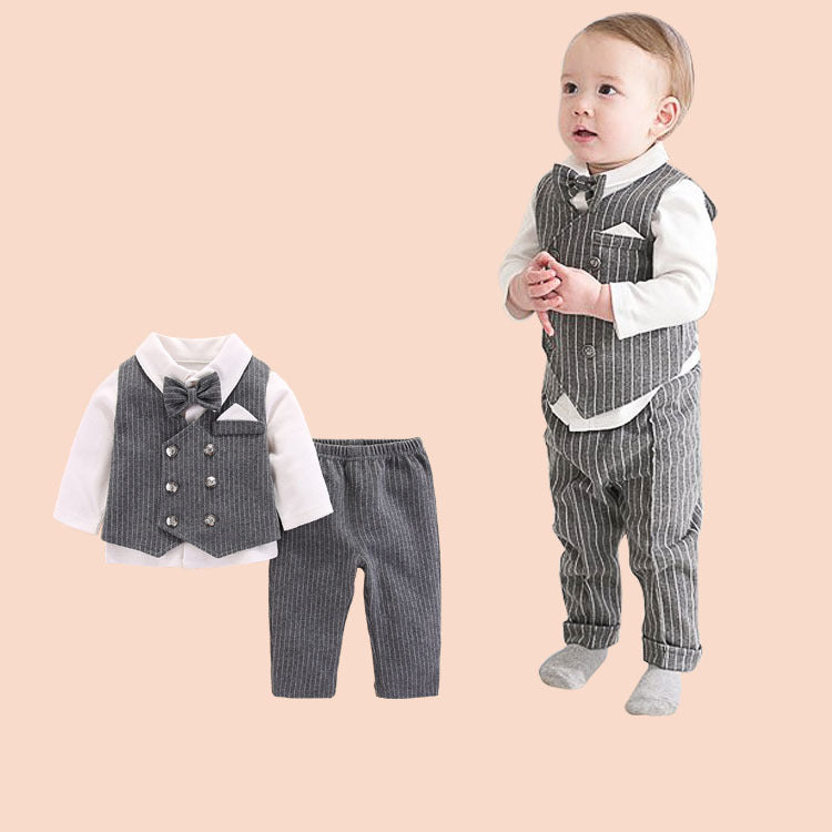 Bébé nouveau style gentleman beaux vêtements fendus