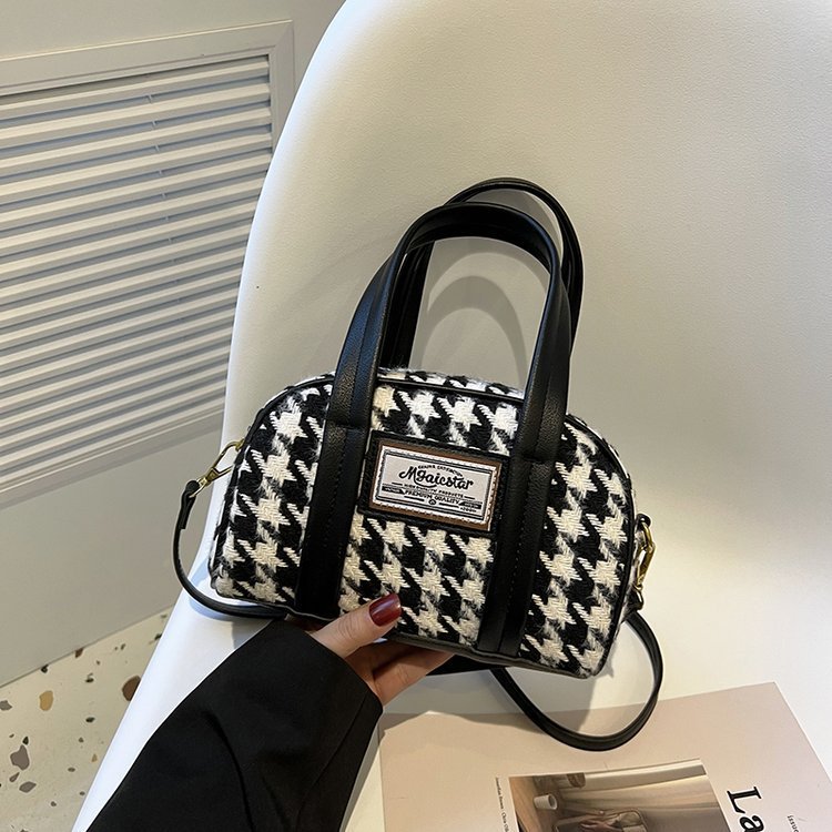 Women's Fashion Casual Houndstooth Shoulder Messenger Bag