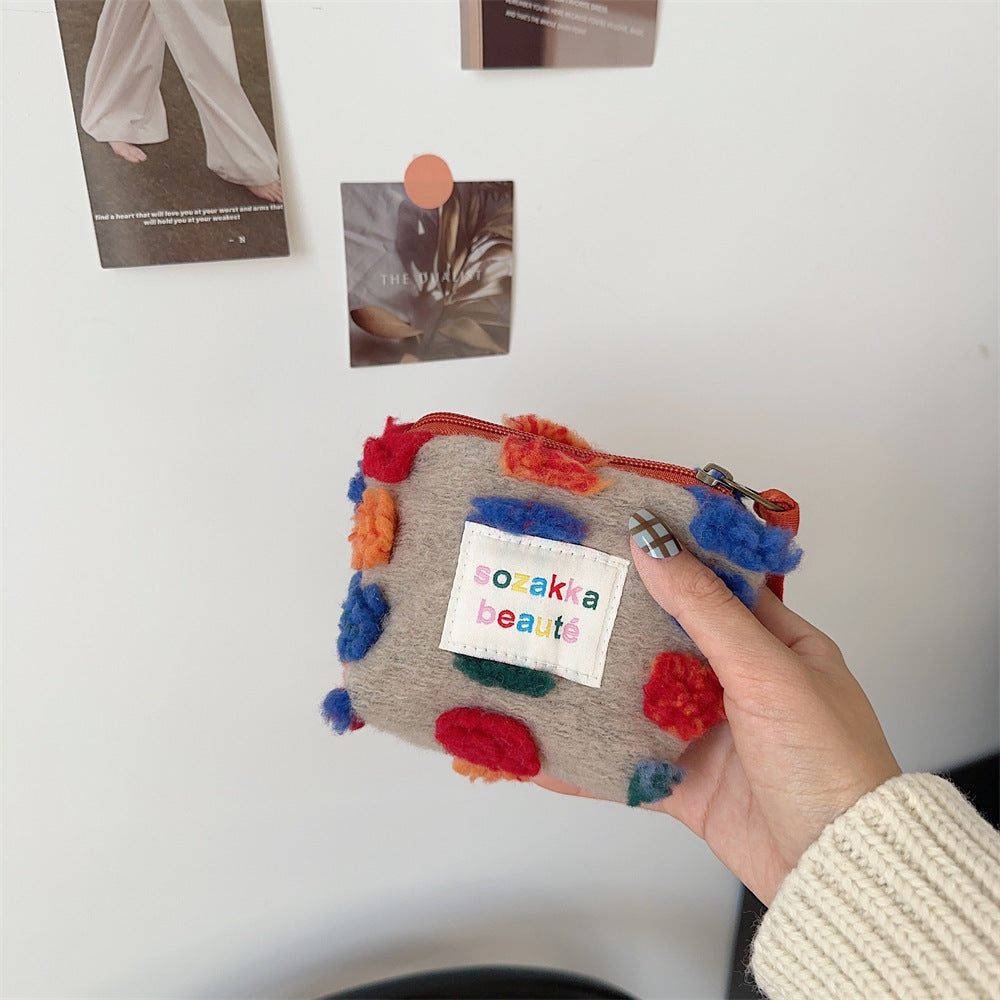 Nouveau Sac à bandoulière portatif de seau en peluche de bandoulière