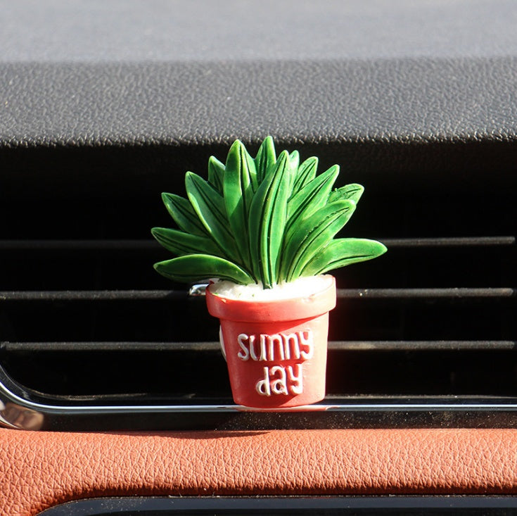 Désodorisant de voiture, plantes, sortie de ventilation, Clip de parfum de climatisation, ornements créatifs mignons, accessoires d'intérieur automobile