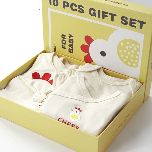 Suministros maternos y para bebés Ropa de bebé de luna llena Traje de diez piezas de algodón