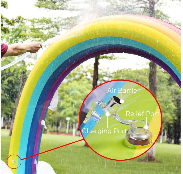 Aspersor inflable del arco iris