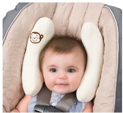 Oreiller banane en forme de tête de bébé