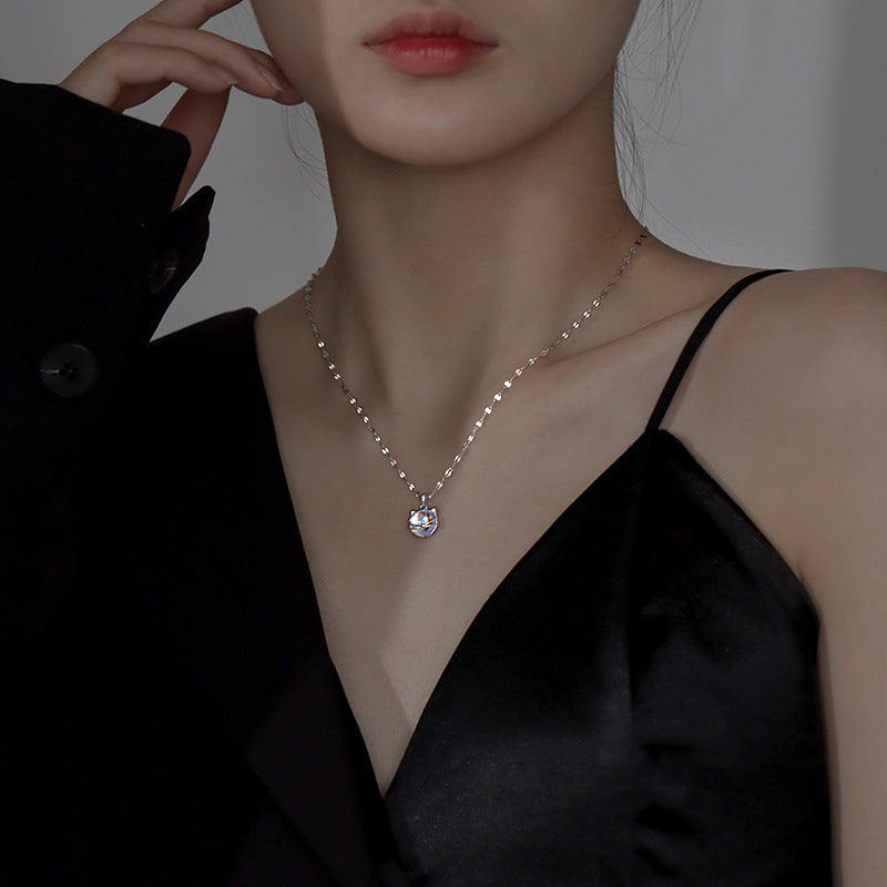 Women's Fashion Fantasy Planet Cat Pendant Necklace