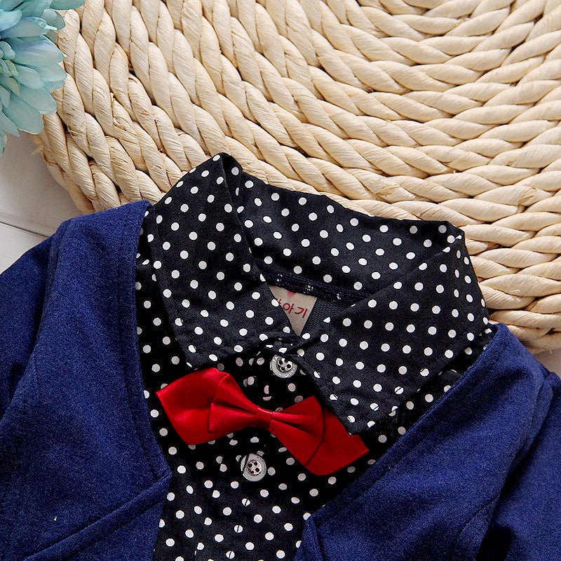 Costume enfant noeud papillon pull petit pantalon