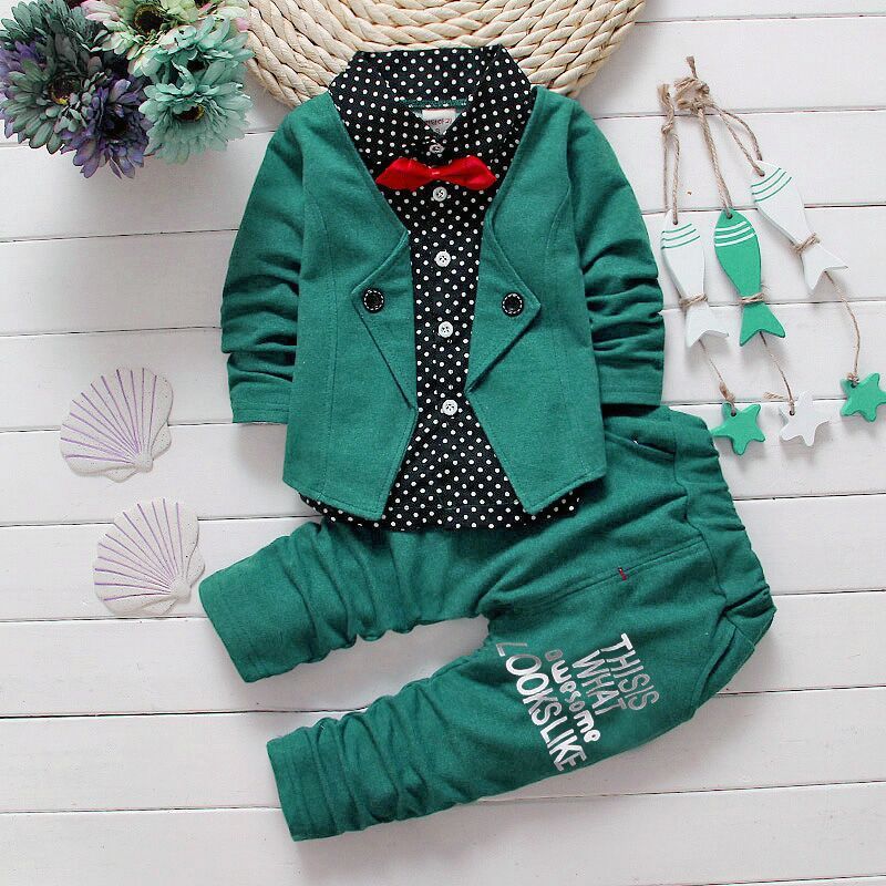 Costume enfant noeud papillon pull petit pantalon