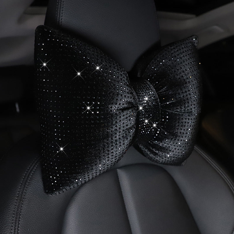 Protector de cuello para reposacabezas de coche con incrustaciones de diamantes Mantianxing