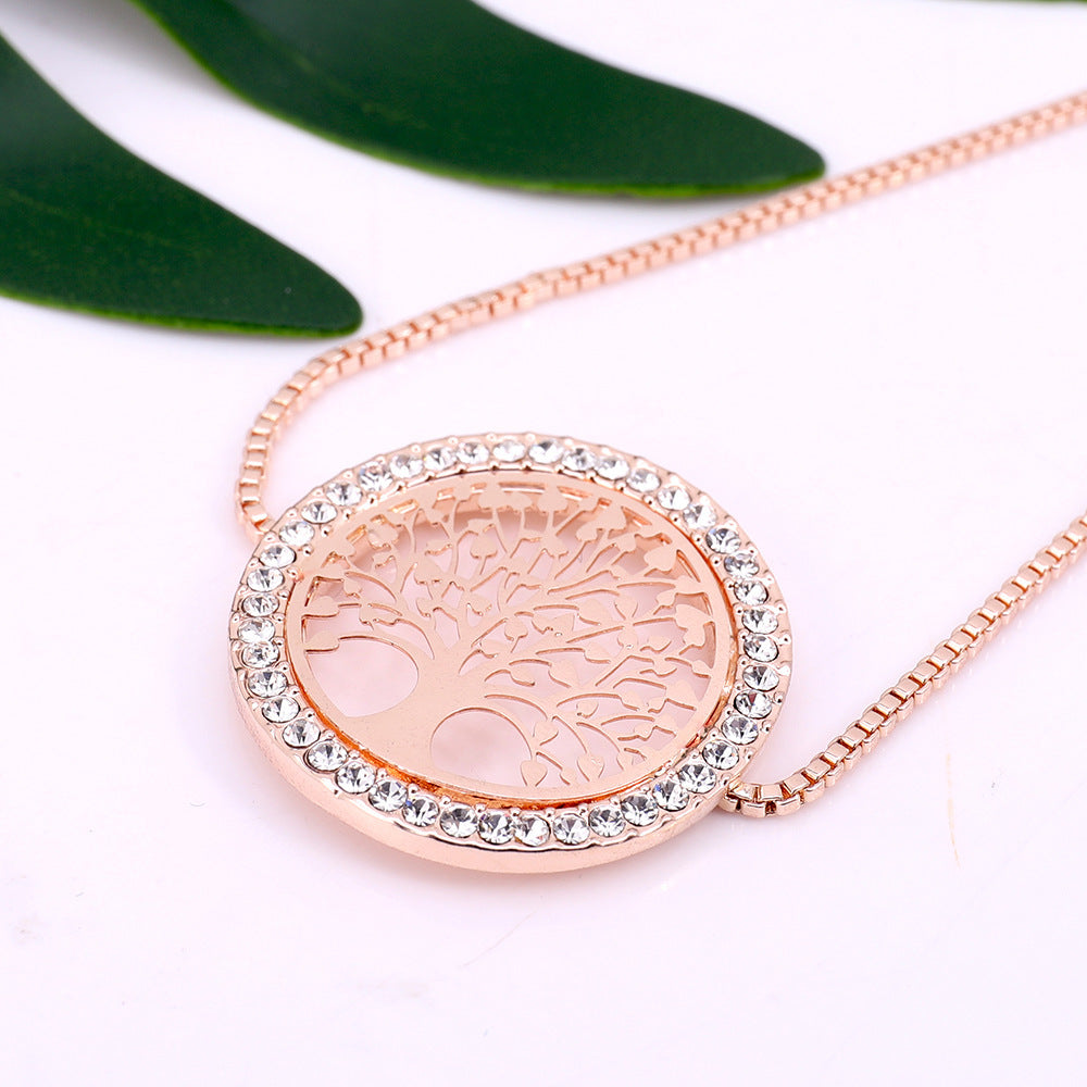 Nueva pulsera de árbol de la suerte creativa de metal dorado