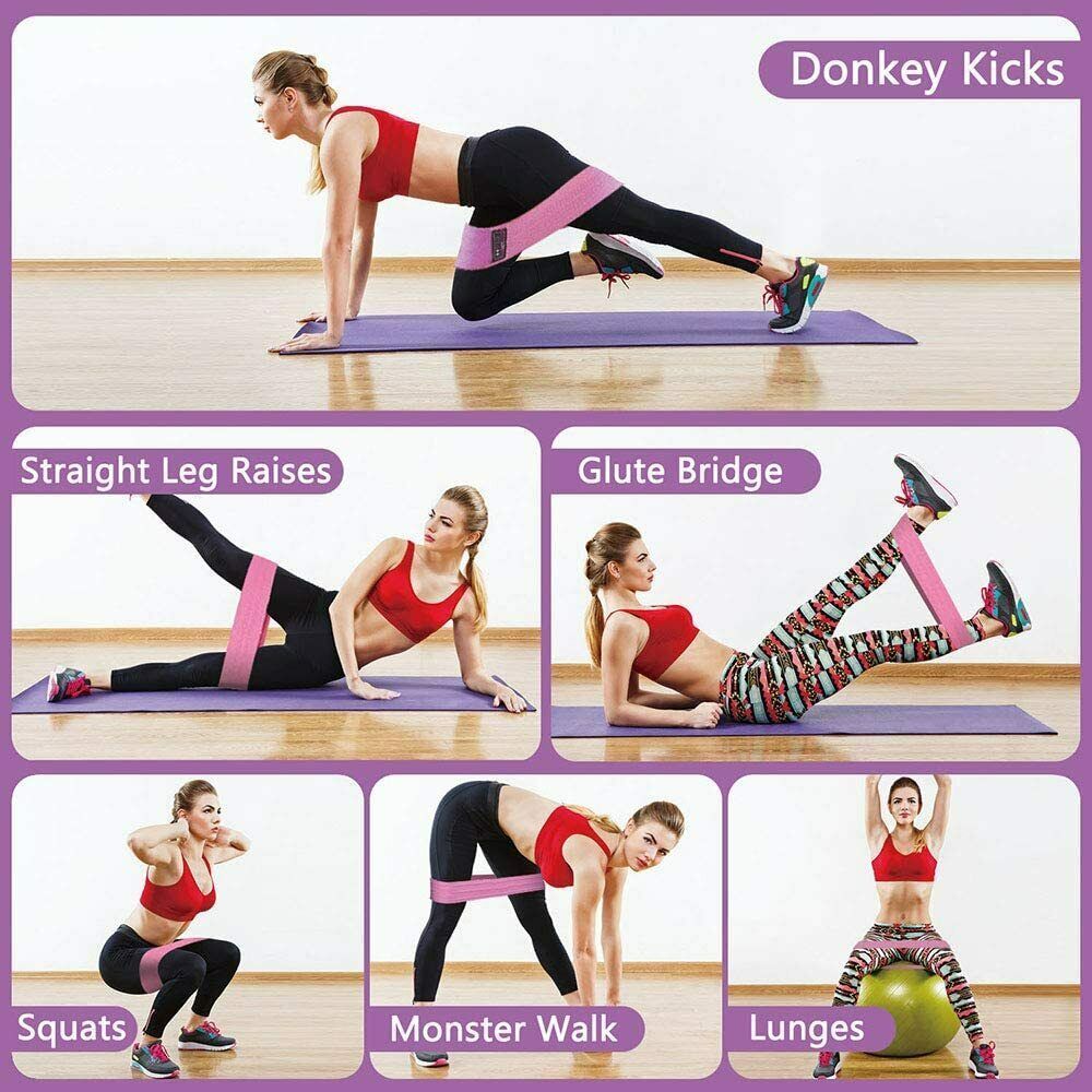 Bandes de résistance d'entraînement, ensemble de boucles, Fitness, Yoga, jambes et fesses, bande d'exercice