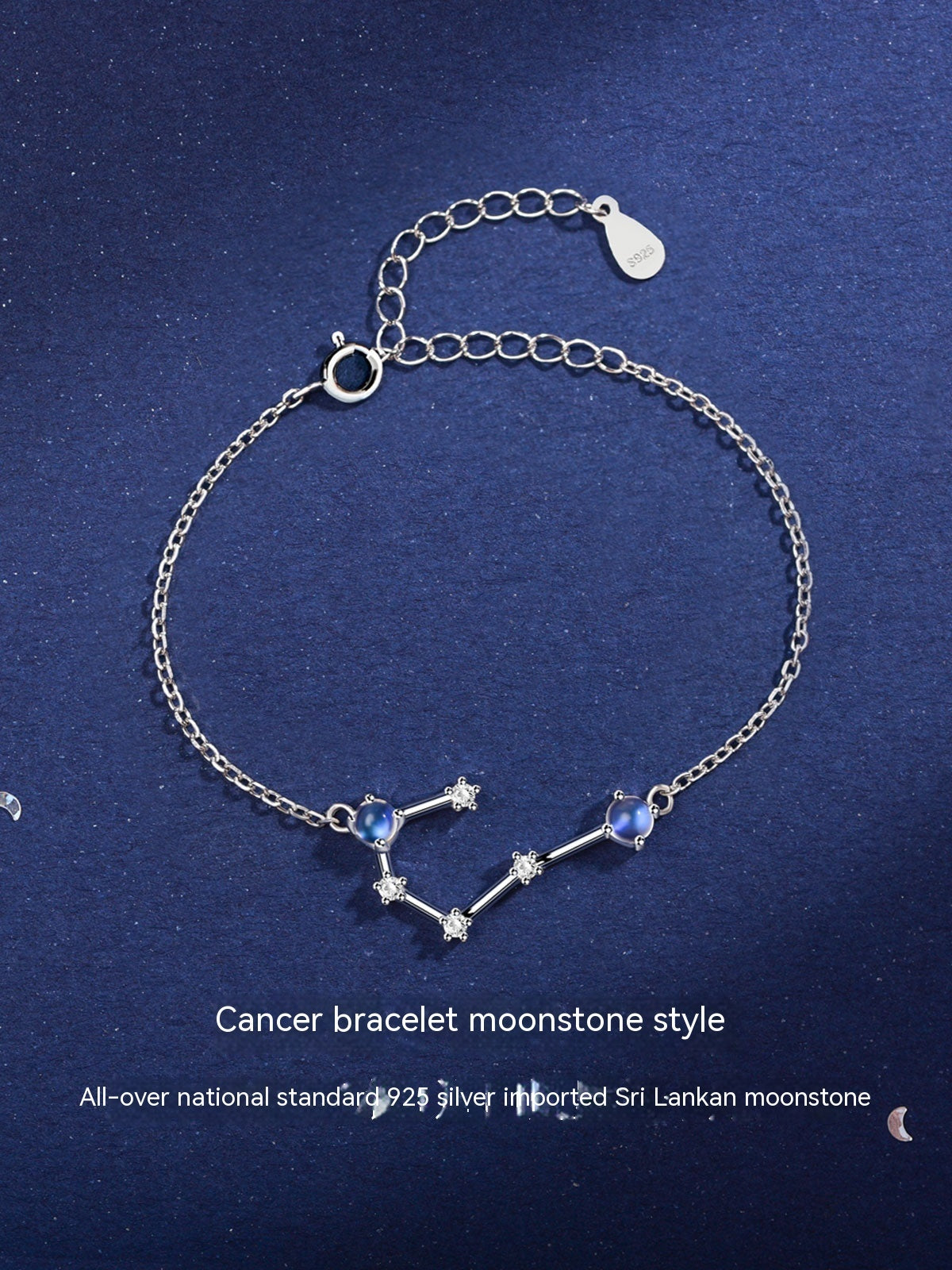 Bracelet pierre de lune Lucky Twelve Constellation pour femme