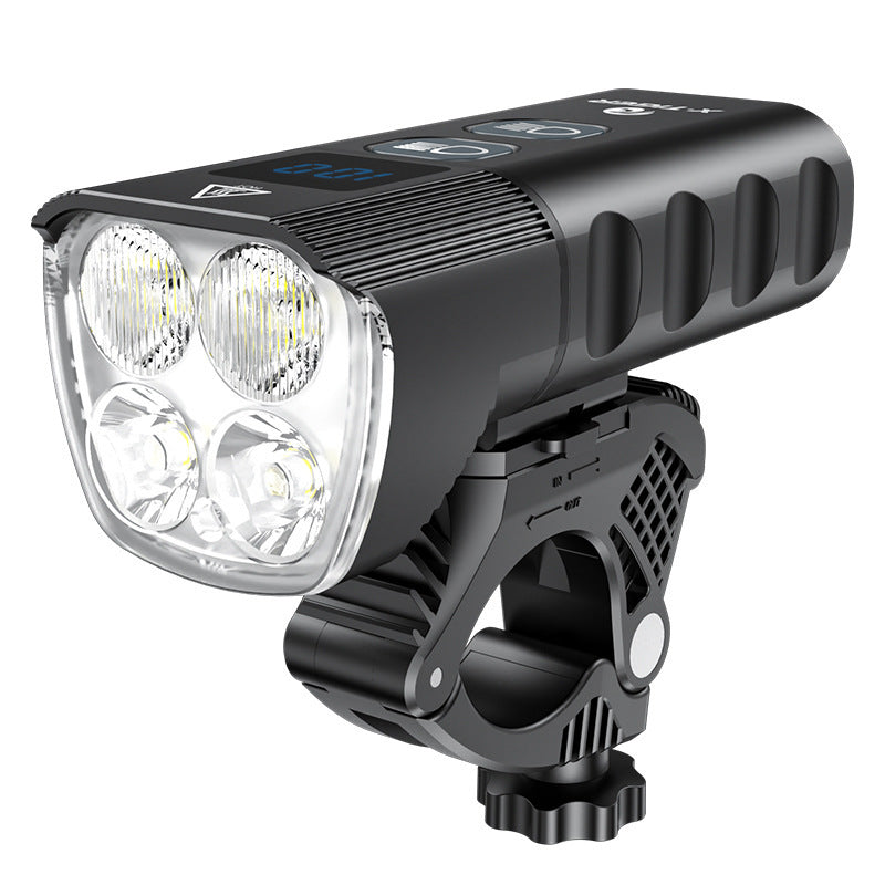 Lampe d'extérieur étanche rechargeable par USB, affichage de la puissance, lumière d'équitation nocturne en montagne