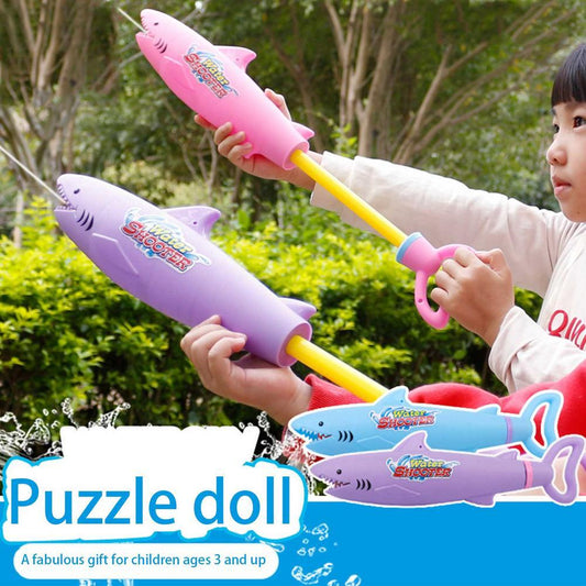 3 piezas de juguete para niños, dibujo de alta presión, tiburón de dibujos animados, pistola rociadora de Rafting en la playa