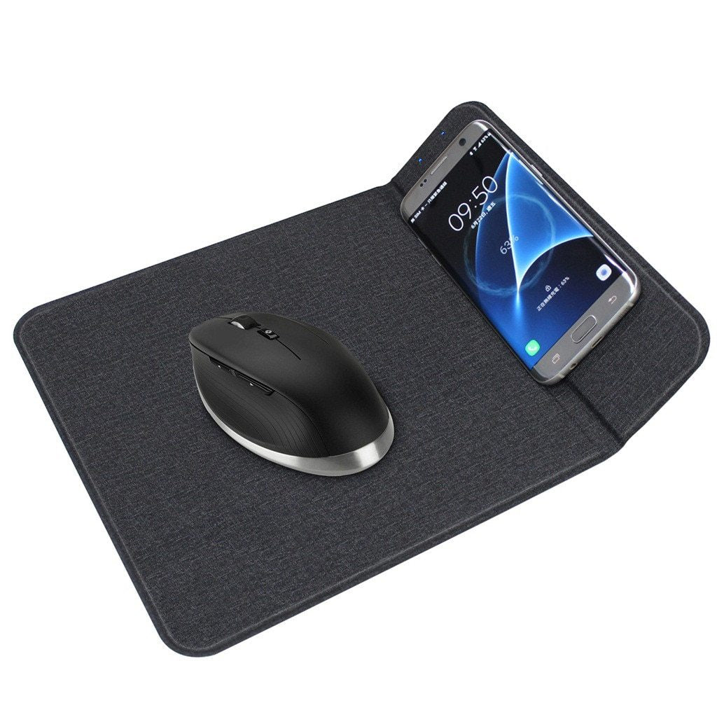 Tapis de souris de chargement sans fil 2 en 1, support de chargeur, tapis de souris de chargement antidérapant