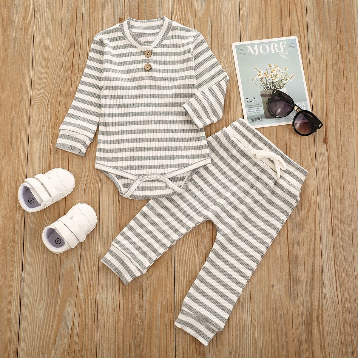 Ensemble de vêtements bébé garçon collants en coton fille nouveau-né