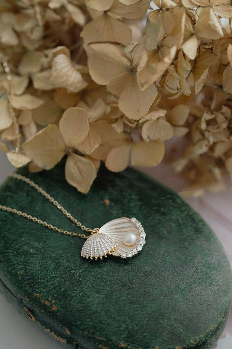 Zircon Shell Adjustable Element Necklace
