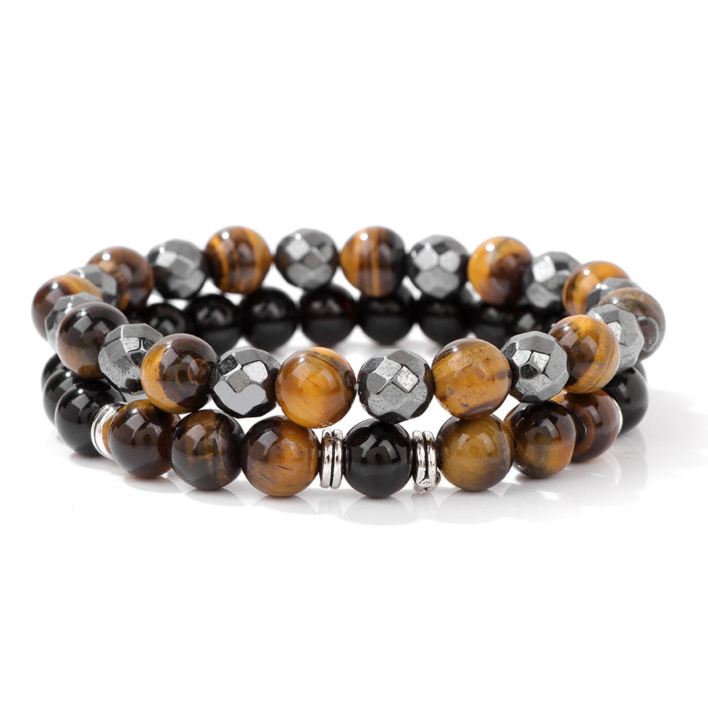 Natural Tigereye Head Bead Bracelet