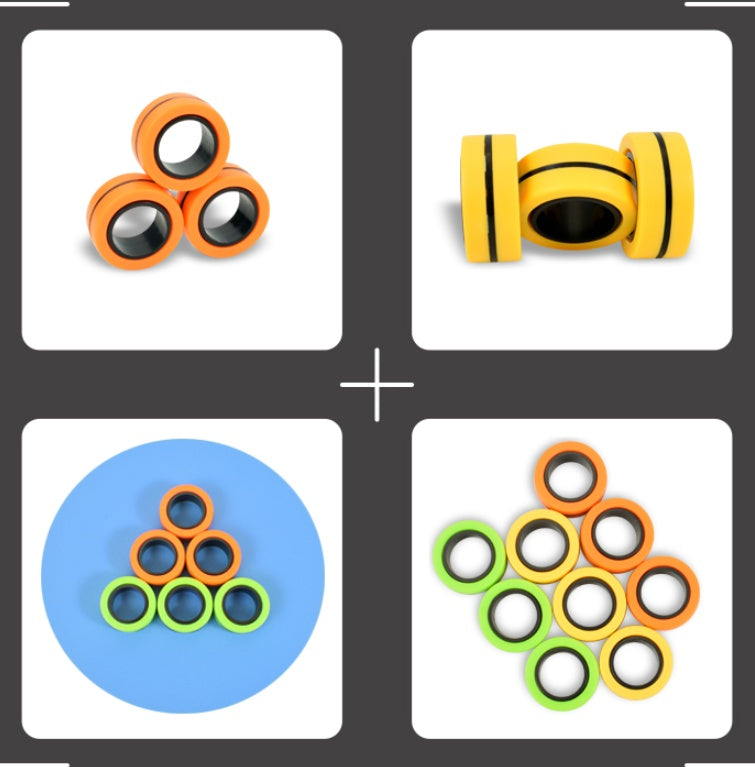 Anillo giratorio de dedo magnético