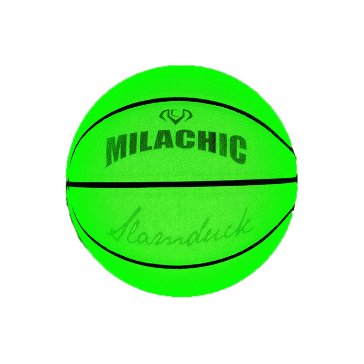 Fluorescent green basketball