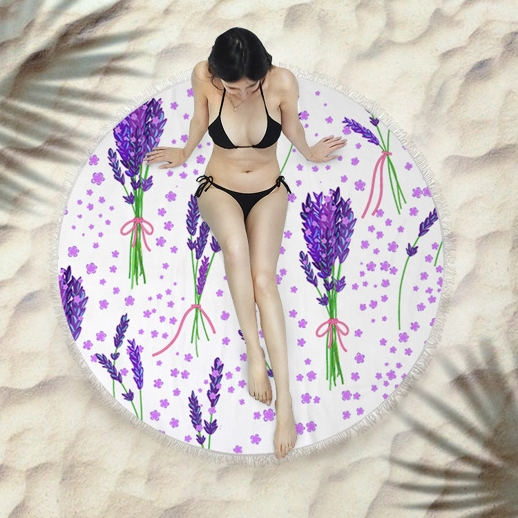 Serviette de plage à franges serviette de bain ronde serviette de plage