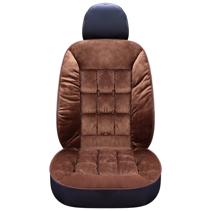 Car Seat Cushion Autumn and Winter New Thick Short Plush Cushion Single Seat Mat Pad Warm Seat Cover