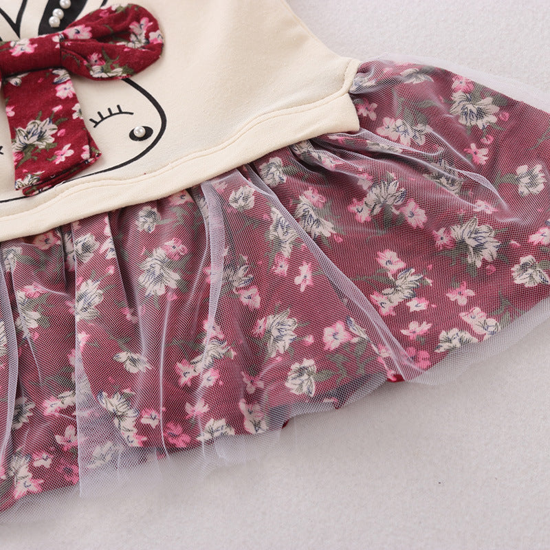 Automne enfants femmes enfants 0-1-3-5 ans bébé fille jupe robe à manches longues femmes âge enfants jupe