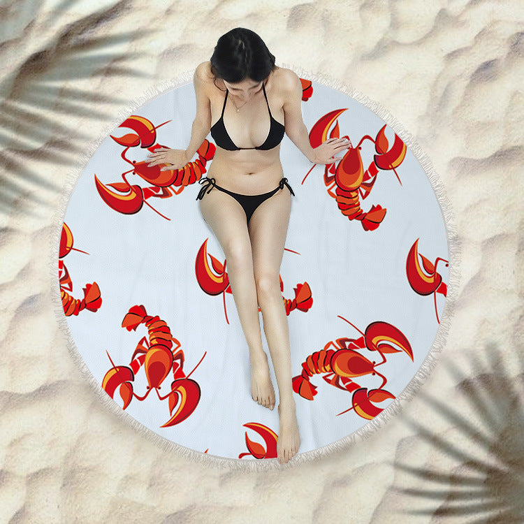 Serviette de plage à franges serviette de bain ronde serviette de plage