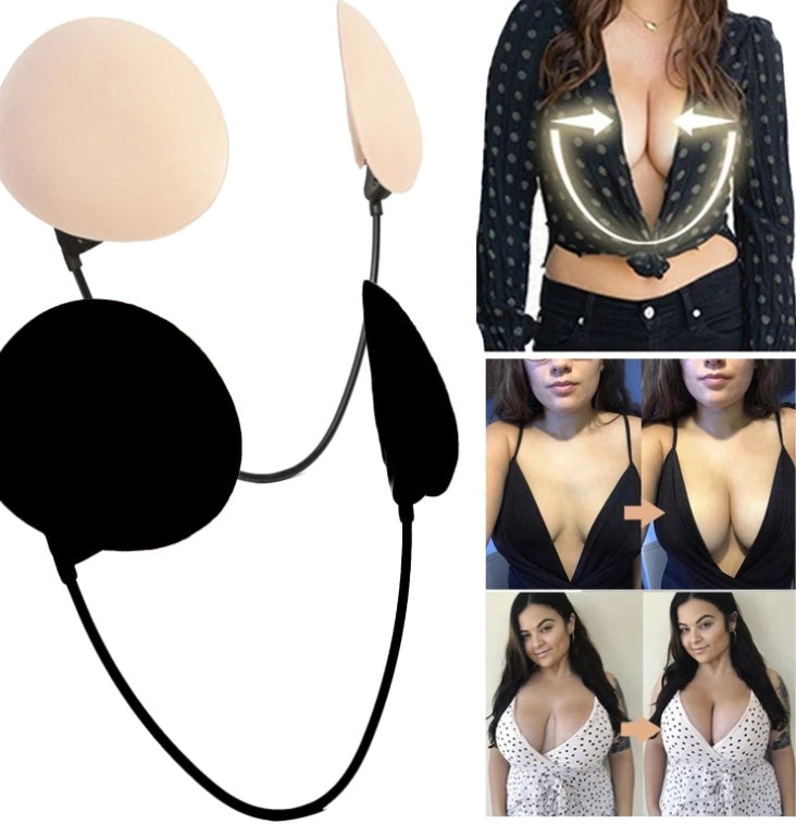 Kit de soutien-gorge plongeant profond, Patch de mamelon mince d'été, accessoires de sous-vêtements, soutien-gorge Push-up sans devant, dos nu, sans bretelles