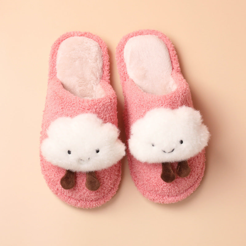 Women's Cute Fashion Clouds Non Slip Cotton Slippers