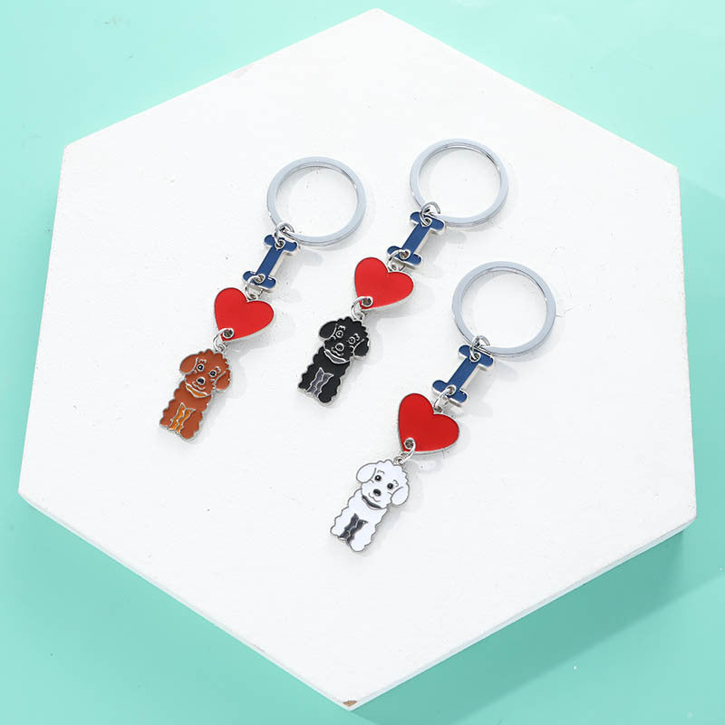 Ins Love Dog Pendant Bag Keychain