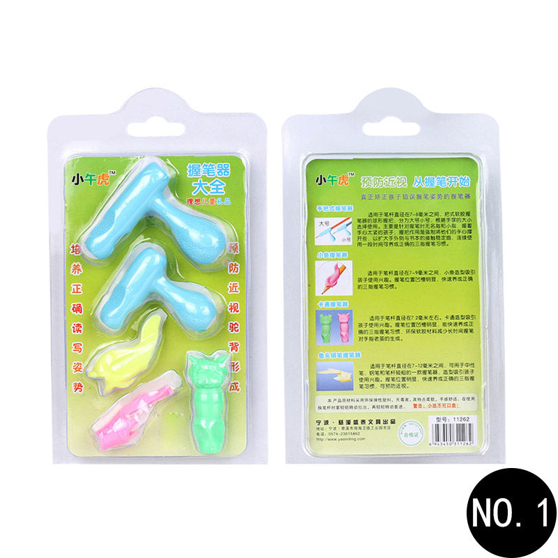 Porte-stylo de papeterie pour enfants, posture d'écriture correcte pour étudiants, dessin animé