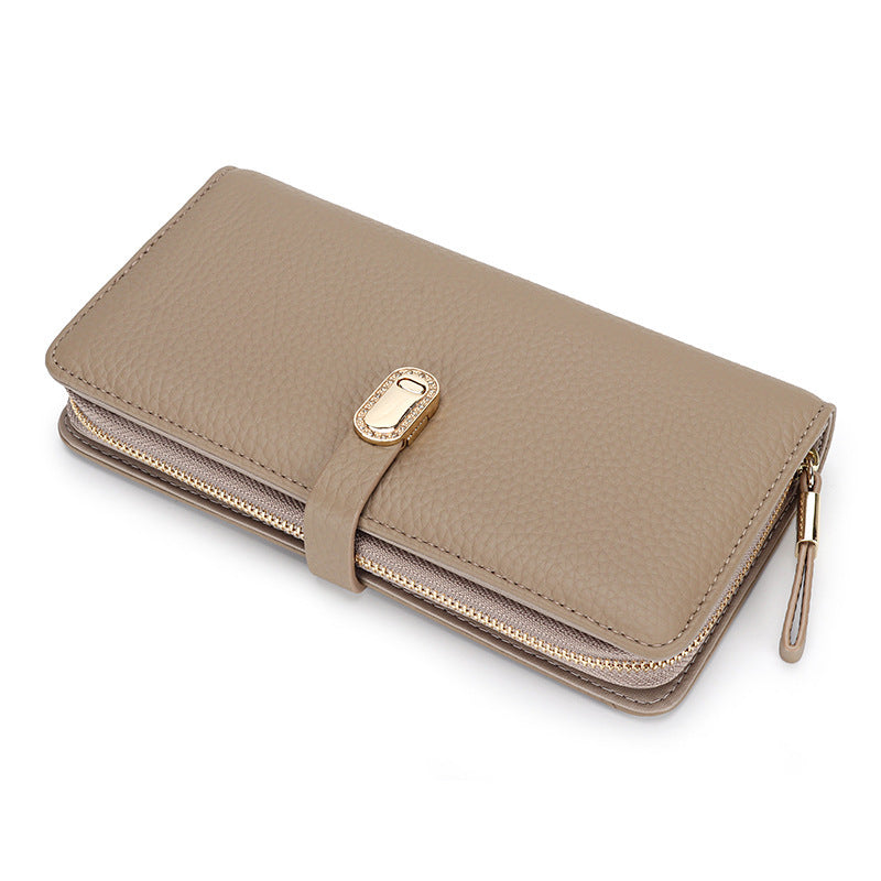 Bolso grande con cremallera y patrón, soporte para teléfono, gran capacidad