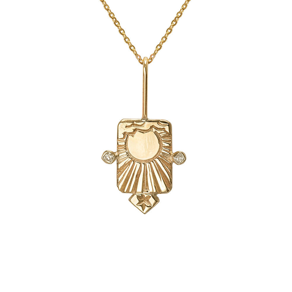 Women's Fashion Titanium Steel Inlaid Zircon Necklace