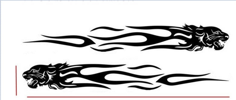 Etiqueta engomada del coche del patrón del leopardo de la motocicleta reflectante