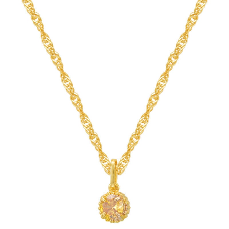 Collier rond en acier inoxydable avec pierre d'anniversaire de décembre