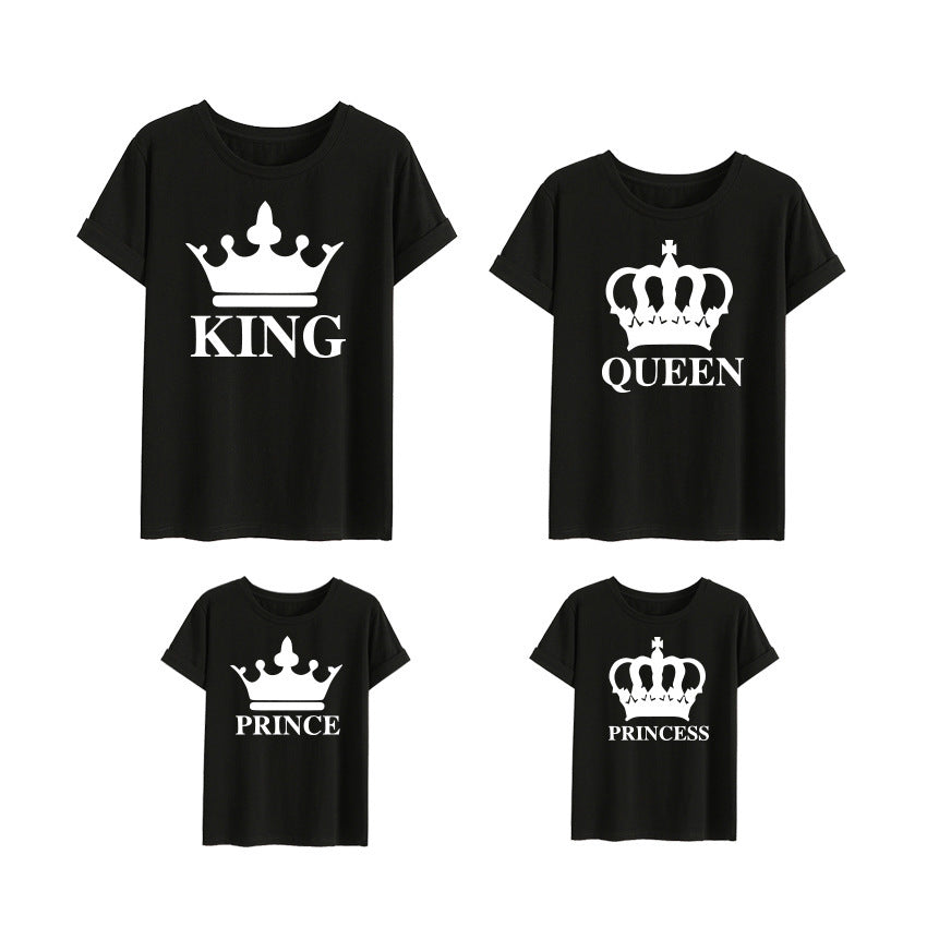 Crown King – T-Shirt à manches courtes pour toute la famille, nouvelle collection d'été