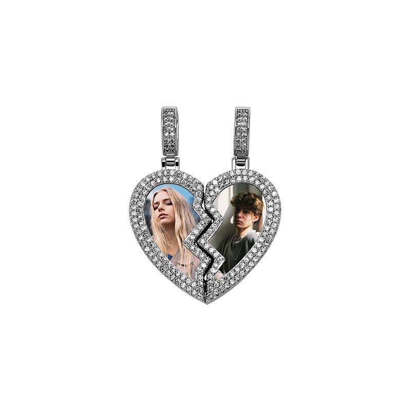 Collier multi-parties en forme de cœur de personnalité de la mode