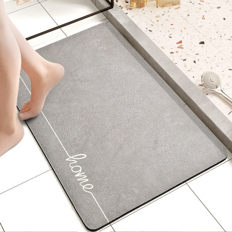 Alfombra de baño superabsorbente de piel de Napa, alfombra de baño de secado rápido, alfombras modernas simples antideslizantes para el suelo, alfombra de cocina a prueba de aceite para el hogar