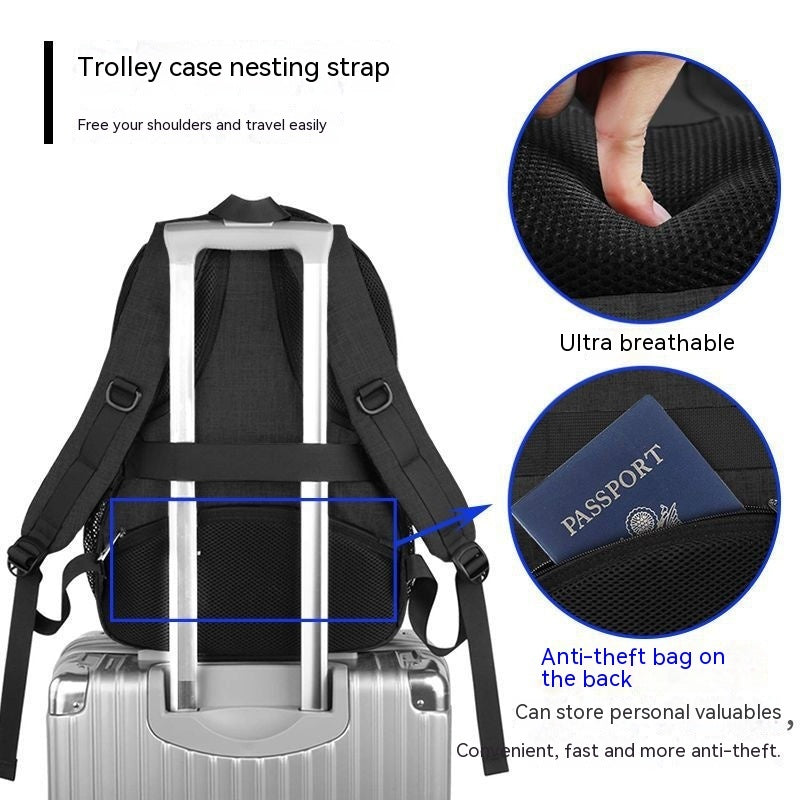 Mochila para computadora de viaje de gran capacidad a la moda para hombres y mujeres