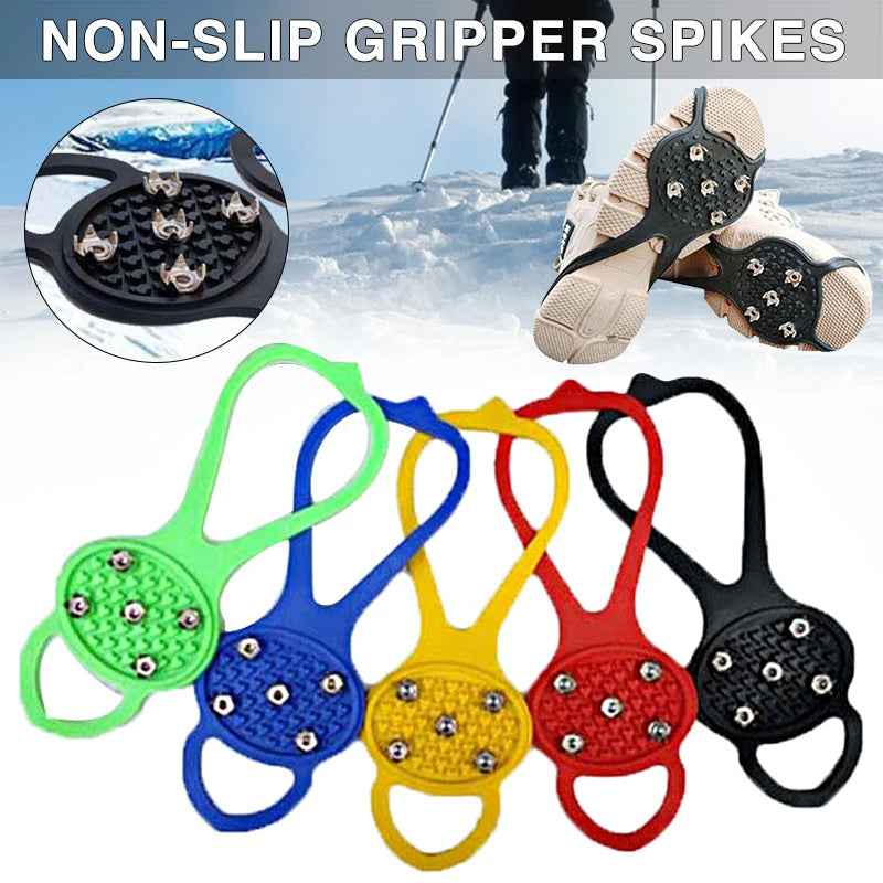 Pince à glace unisexe à 5 dents pour hommes, pour chaussures, Crampons, Crampons pour Crampons de neige, couvertures antidérapantes d'escalade et de randonnée