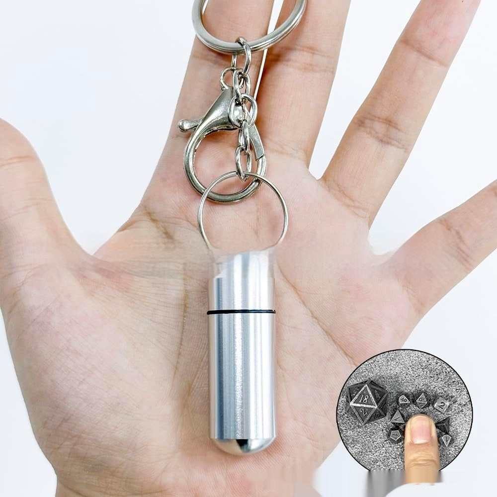 Mini dados traje metal hueco collar llavero colgante