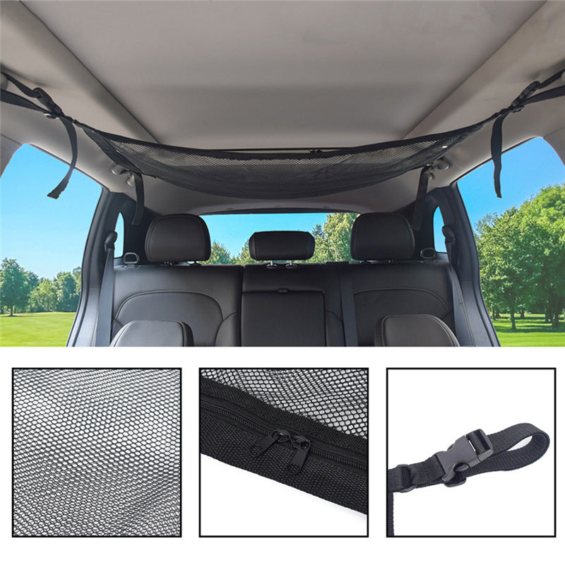 Bolsa de red para coche, bolsa de almacenamiento para techo de coche