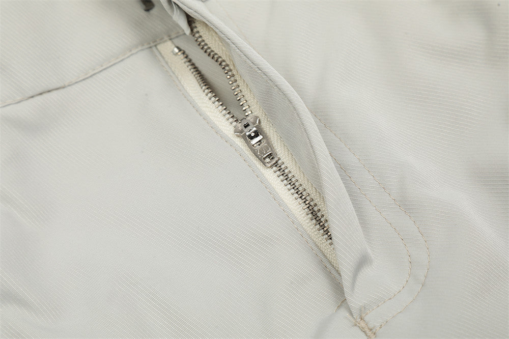 Men's Solid Color Baggy Straight Trousers